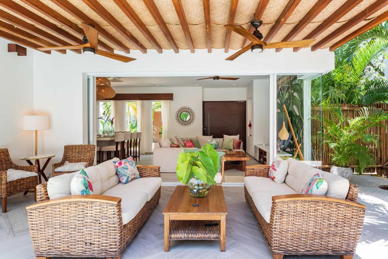 טולום Villa Ek'Balam & Villa Flamingo, Luxury Villas, Private Pool, Private Garden, Jacuzzi, 24H Security מראה חיצוני תמונה