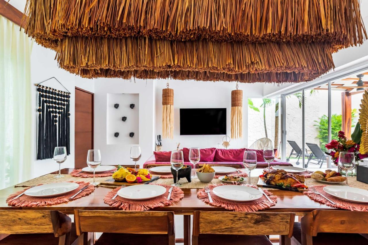 טולום Villa Ek'Balam & Villa Flamingo, Luxury Villas, Private Pool, Private Garden, Jacuzzi, 24H Security מראה חיצוני תמונה