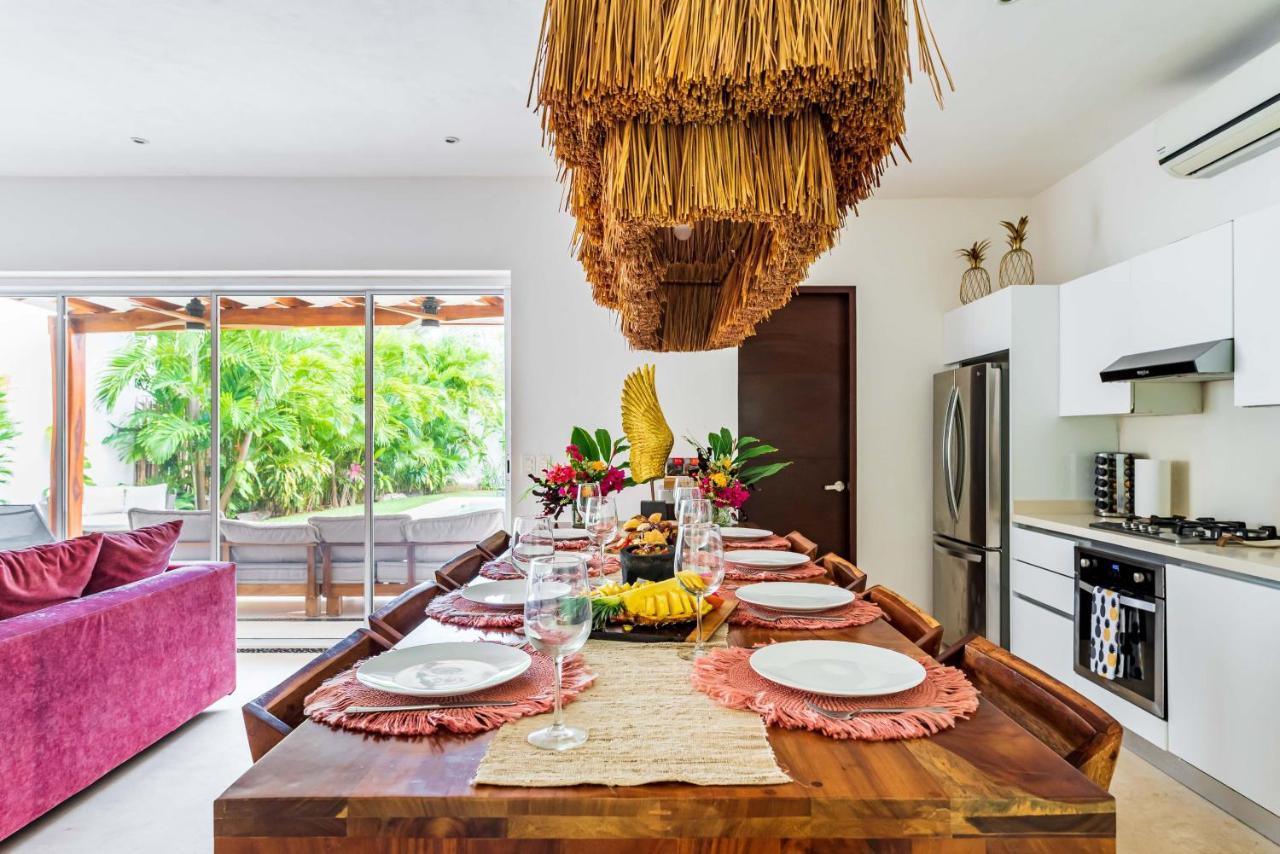 טולום Villa Ek'Balam & Villa Flamingo, Luxury Villas, Private Pool, Private Garden, Jacuzzi, 24H Security מראה חיצוני תמונה